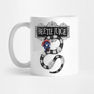 Digital painted work of art of Beetlejuice snake. Mug